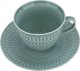 Ćmielów Filiżanka + spodek 250ml/16 cm Sofia Zielona 1
