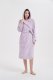 Spod Igły i Nitki Szlafrok Mikrofibra z Kapturem S/M Carlo Lawendowy 4