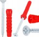 Rawlplug Kołek uniwersalny 10x60/70, wkręt z łbem stożkowym, karton (SFXP-10060070 x 50szt.) 30