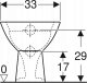 Miska WC 500.916.00.1 / GEBERIT / BAMBINI / STOJĄCA MISKA WC DLA DZIECI, LEJOWA / 2