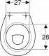 Miska WC 500.916.00.1 / GEBERIT / BAMBINI / STOJĄCA MISKA WC DLA DZIECI, LEJOWA / 4