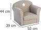 Atmosphera Klasyczny fotel dla dzieci - bawełna, kolor taupe 2