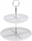 Excellent Houseware Patera porcelanowa z 2 poziomami, 26 cm, biała 1