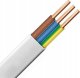 Przewód Śląsk Przewód YDYP 3X2,5mm2 płaski instalacyjny 450/750V biały odwijany z bębna 172152002S0500 1