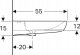 Umywalka 502.769.00.7 / GEBERIT / SELNOVA COMFORT / UMYWALKA, B60CM, H15CM, T55CM, Z PRZELEWEM, Z OTWOREM NA BATERIĘ / 3