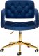 Activeshop 4Rico Krzesło obrotowe QS-OF213G aksamit granatowe 2