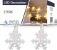 Lampki choinkowe Bulinex Świąteczne lampki choinkowe płatki śniegu 10 LED żółte 1