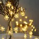 Lampki choinkowe Bulinex Świąteczne lampki choinkowe płatki śniegu 10 LED żółte 2