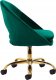Activeshop 4Rico krzesło obrotowe QS-MF18G aksamit zielone 3