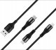 Kabel USB USB-C - microUSB 1.2 m Czarny (N939B) 2