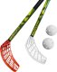 Zestaw do unihokeja Azetx Mamba Junior 2 kije HDPE proste bez owijki 87 cm 2 piłki Optimus 1