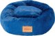 Mimikoko MIMIKO Pets Legowisko Shaggy okrągłe M 45cm chabrowe 1