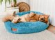 Mimikoko MIMIKO Pets Legowisko Shaggy okrągłe XL 75cm turkusowe 2