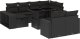 vidaXL 11-cz. zestaw wypoczynkowy do ogrodu, poduszki czarny rattan PE 2