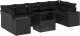 vidaXL 8-cz. zestaw wypoczynkowy do ogrodu, z poduszkami, czarny 2