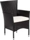 CHAIR WICKER BLACK 1