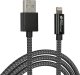 Kabel USB Good Connections GoodConnections USB-A 2.0 > Lightning (ST-ST) 0,5m Ladekabel Textilmantel 12W Schwarz 1