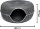 Xtech Legowisko Tunel dla Kota Okrągłe Donut Domek 60 cm Ciemnoszary 5