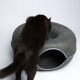 Xtech Legowisko Tunel dla Kota Okrągłe Donut Domek 60 cm Ciemnoszary 7