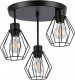 Lampa wisząca Orno Loftowa, sufitowa, okrągła lampa LED klosze-brylant x3 E27 1