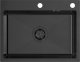 Zlewozmywak QUADRON LUKE 110 WORKSTATION zlewozmywak black metal (58x45x20) z syfonem 1-komorowy b/o + Qmata + Wkładka + Dozownik + Deska + bateria ze stałą wylew 4