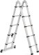 MSW Drabina teleskopowa składana z aluminium 12 stopni 0.85-1.85/3.8 m Drabina teleskopowa składana z aluminium 12 stopni 0.85-1.85/3.8 m 2