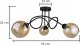 Lampa sufitowa Keter Lighting Lampa sufitowa 3xE27 VENUS BLACK 6