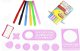 LeanToys Tablica Na kredę Pisak + Pisaki Szblony 2w1 LEAN Toys 3
