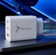 Ładowarka Reagle SZYBKA ŁADOWARKA GaN 65W PD 2x USB C QC 3.0 DO LAPTOPA MACBOOK IPHONE USB-C 5