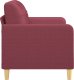 vidaXL vidaXL Sofa 2-osobowa, winna czerwień, 120 cm, tapicerowana tkaniną 4