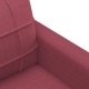 vidaXL vidaXL Sofa 2-osobowa, winna czerwień, 120 cm, tapicerowana tkaniną 6