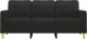vidaXL vidaXL Sofa 3-osobowa, czarna, 180 cm, tapicerowana tkaniną 3