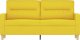 vidaXL vidaXL Sofa 2-osobowa, jasnożółta, 140 cm, tapicerowana tkaniną 3