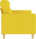 vidaXL vidaXL Sofa 2-osobowa, jasnożółta, 140 cm, tapicerowana tkaniną 4