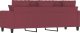 vidaXL vidaXL Sofa 3-osobowa, winna czerwień, 180 cm,tapicerowana tkaniną 5