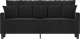 vidaXL vidaXL Sofa 2-osobowa, czarna, 140 cm, tapicerowana aksamitem 3