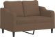 vidaXL vidaXL Sofa 2-osobowa, brązowa, 120 cm, tapicerowana tkaniną 2