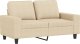 vidaXL vidaXL 2-osobowa sofa, kremowa, 120 cm, tapicerowana tkaniną 2