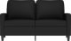 vidaXL vidaXL Sofa 2-osobowa, czarna, 120 cm, tapicerowana aksamitem 3