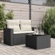 vidaXL vidaXL Stół ogrodowy ze szklanym blatem, czarny, 55x55x37cm, rattan PE 2