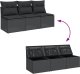 vidaXL vidaXL Sofa ogrodowa z poduszkami, 3-osobowa, czarna, polirattan 7