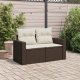vidaXL vidaXL Sofa ogrodowa z poduszkami, 2-osobowa, brązowa, polirattan 2