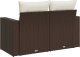 vidaXL vidaXL Sofa ogrodowa z poduszkami, 2-osobowa, brązowa, polirattan 5