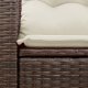 vidaXL vidaXL Sofa ogrodowa z poduszkami, 2-osobowa, brązowa, polirattan 6