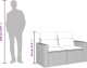 vidaXL vidaXL Sofa ogrodowa z poduszkami, 2-osobowa, brązowa, polirattan 7