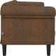 vidaXL vidaXL Sofa 3-os., brązowa, sztuczna skóra zamszowa 5