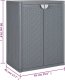 Szafa ogrodowa vidaXL Szafka ogrodowa, szara, 65x45x88 cm, rattan PP 8
