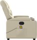 vidaXL Rozkładany fotel masujący, kremowe, sztuczna skóra 5