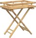 vidaXL Składany stolik ogrodowy z tacą, 60x40x68 cm, bambusowy 7