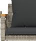 vidaXL Ławka bujana z poduszkami, szara, 109x62x40 cm, polirattan 7